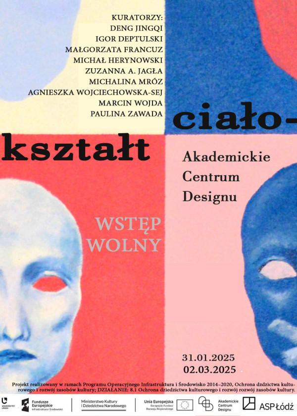 grafika: na kolorowym tle widać dwie maski