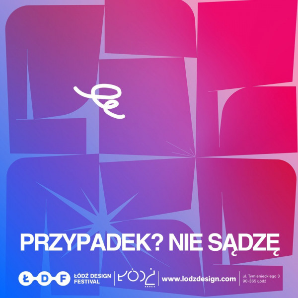 różowy z niebieską poświatą od lewej plakat z wielkimi czerwonymi napisami